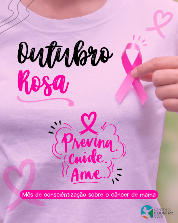 Post para instagram moderno outubro rosa com foto de fundo